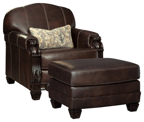 Embrook Signature Design 2-Piece Chair and Ottoman Set