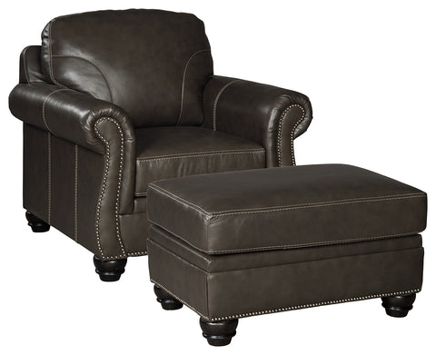 Lawthorn Signature Design 2-Piece Chair with Ottoman