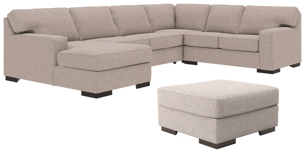 Ashlor Nuvella Ashley 5-Piece Living Room Set with Sleeper Sectional