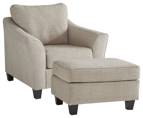 Abney Benchcraft 2-Piece Chair and Ottoman Set