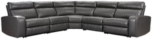 Samperstone Signature Design by Ashley 5-Piece Power Reclining Sectional
