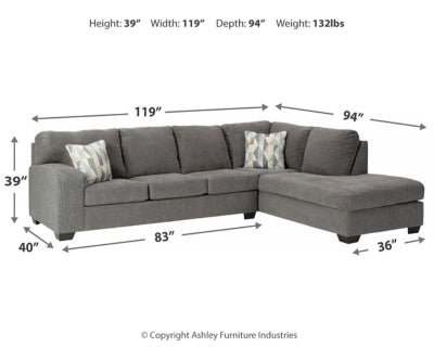 Dalhart Benchcraft 2-Piece Sectional with Chaise