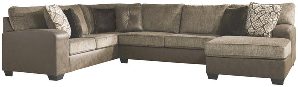 Abalone Benchcraft 3-Piece Sectional with Chaise