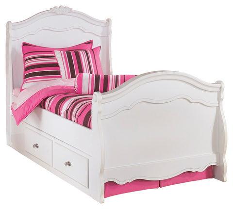 Signature Design by Ashley Exquisite Twin Sleigh Bed with 2 Storage Drawers