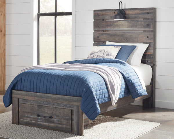 Signature Design by Ashley Drystan Twin Panel Bed with 1 Storage Drawer