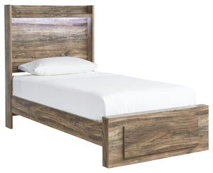 Signature Design by Ashley Rusthaven Twin Panel Bed with 1 Storage Drawer