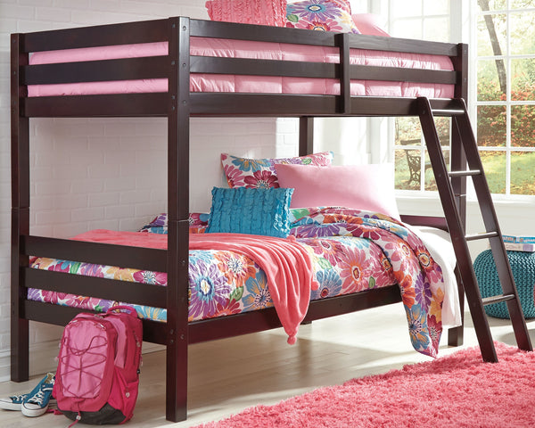 Signature Design by Ashley Halanton Twin over Twin Bunk Bed with Ladder
