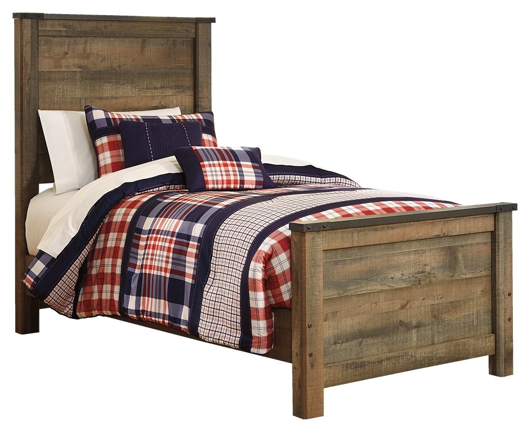 Signature Design by Ashley Trinell Twin Panel Bed with Mattress