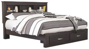 Signature Design by Ashley Reylow King Bookcase Bed with 2 Storage Drawers