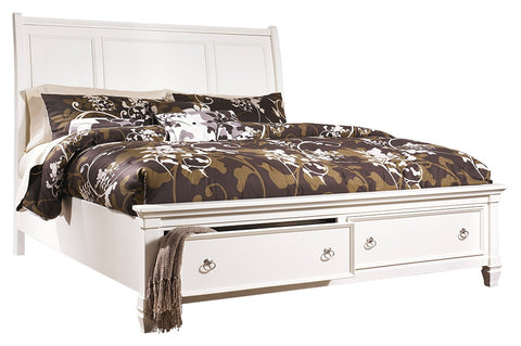 Millennium by Ashley Prentice Queen Sleigh Bed with 2 Storage Drawers
