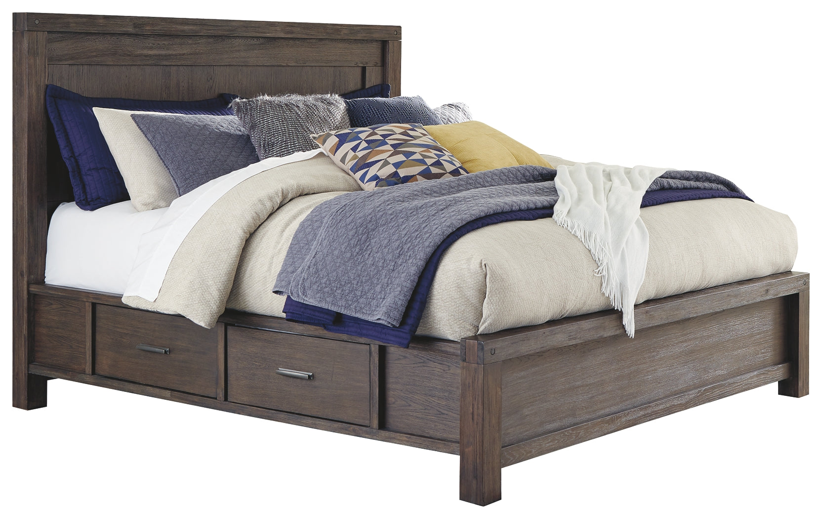 Millennium by Ashley Dellbeck California King Panel Bed with 4 Storage Drawers