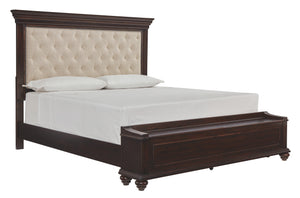 Signature Design by Ashley Brynhurst King Upholstered Bed with Storage Bench